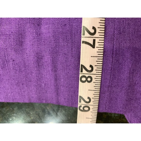Adolfo Linen Pencil Skirt Suit Vintage Designer Career Fully Lined  Purple 14 - Picture 8 of 10